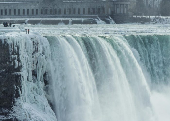 Jimmy Jib Over Niagara Falls for Red Bull Ice Climb